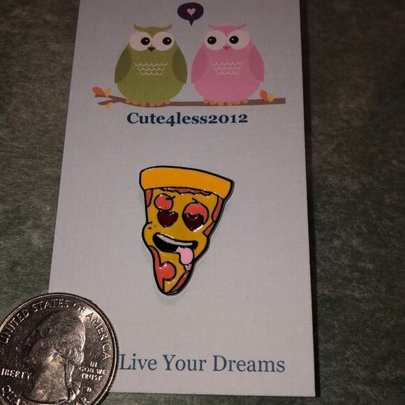 Cute4less2012 Jewelry - Funny Face Pizza Pin Brooch